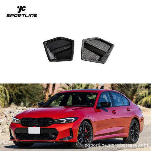 Carbon Fiber Front Bumper Vents Cupwing Winglets Canard for BMW 3 Series G20 G28 LCI M-Sport 320i 330i 2022 2023